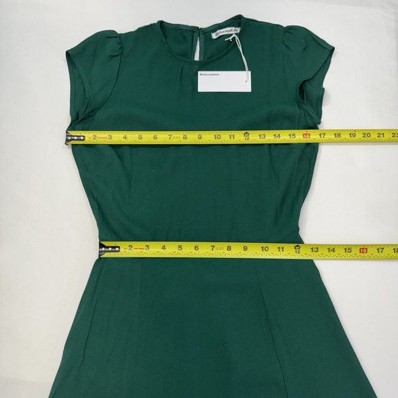 NEW Reformation Gavin Emerald Greem Midi Dress Cut Out Back Size 6 Wedding Party - Picture 15 of 15